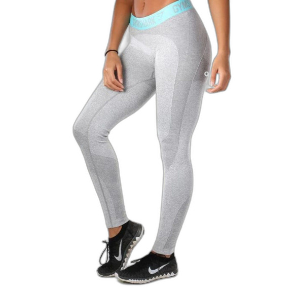 Gymshark Workout Pants Womens Medium 8 10 Grey Leggings Athletic Yoga Lifting - Picture 1 of 7
